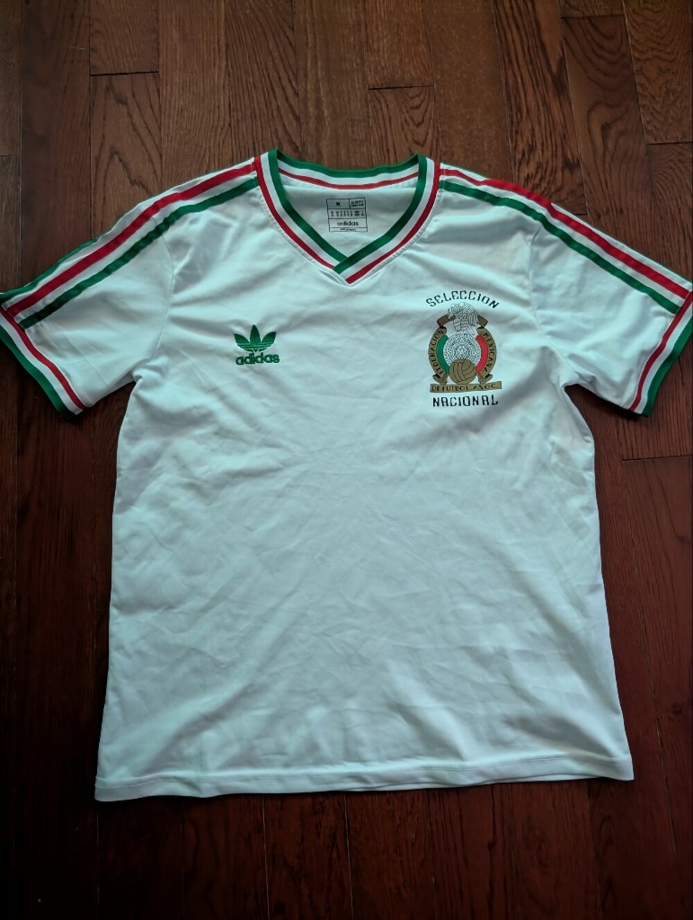 Adidas White Mexico National Team Soccer Jersey - Green & Red Trim